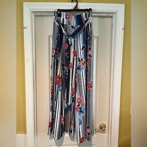 NWT Bloomingdales Gracia Wide Leg Floral Pants Size Large